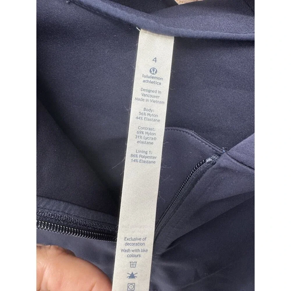 Lululemon Women's Midnight Navy Hooded Shaped Expression Jacket Size 4